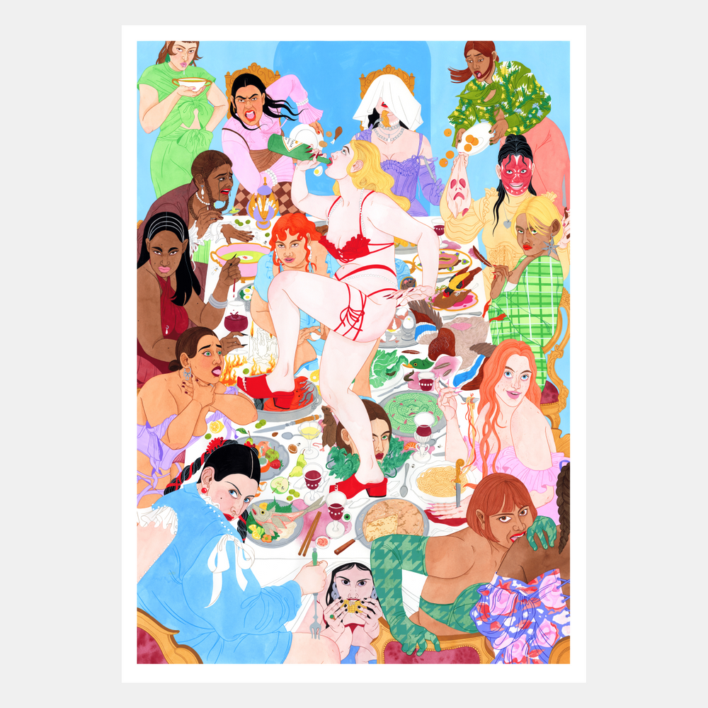 
                
                    Load image into Gallery viewer, Bacchanal (The animals will feast...) by Laura Callaghan (giclée print)
                
            
