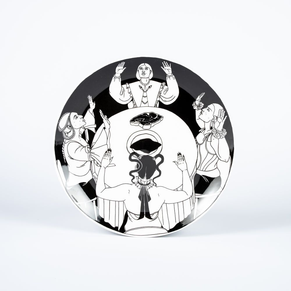 
                
                    Load image into Gallery viewer, Apocalypse Chow 10 inch Plate 4 | Laura Callaghan
                
            